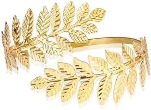 1 زوج من الأزياء دوامة ورقة ذراع الذراع العلوي سوار Armlet Cuff مفتوحة bangle armalpl قابلة للتعديل لتفاف الضراوة للنساء الإكسسوارات مجوهرات الزفاف in Kuwait
