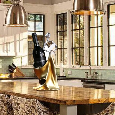 رف النبيذ ، حامل زجاجة النبيذ ديكور ، حامل نبيذ سيدة ، حامل نبيذ واحد ، رفوف نبيذ كونترتوب للمطبخ منزل ديكور الطاولة in Kuwait