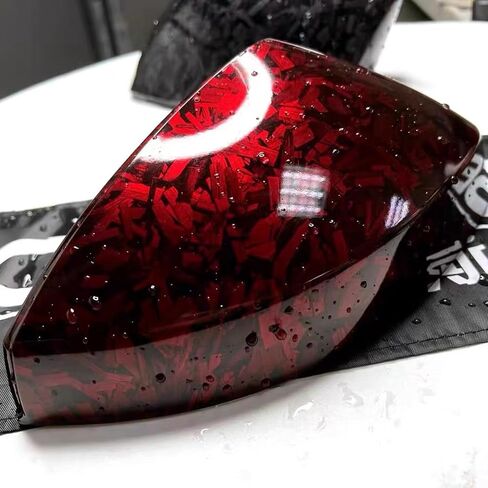 Arespark Gloss Forged Carbon Carbon Finyl Wrap و Car Carbon Carbon Finyl Wrap Screping Scream مع إطلاق الهواء (1 قدم × 33 قدمًا ، أحمر) in Kuwait
