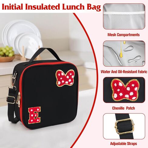 مجموعة صندوق الغداء المعزول ، Bow Mouse Preppy Brag Bag Bag Bag Base with Stains Steel Bento Box ، Booder Snack Food Containers مرة أخرى in Kuwait