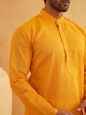 Sojanya (Since 1958 Motifs Embroidered Thread Work Pure Cotton Straight Only Kurta in Saudi Arabia