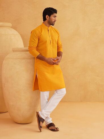 Sojanya (Since 1958 Motifs Embroidered Thread Work Pure Cotton Straight Only Kurta in Saudi Arabia