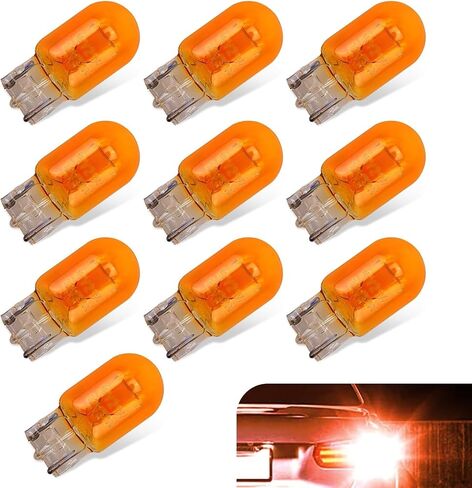 10 PCS Automotive Brake Light Bulbs, Turn Signal Light, T20 Daytime Running Light Replacement, Universal for Cars (Yellow #Monofilament) in Saudi Arabia