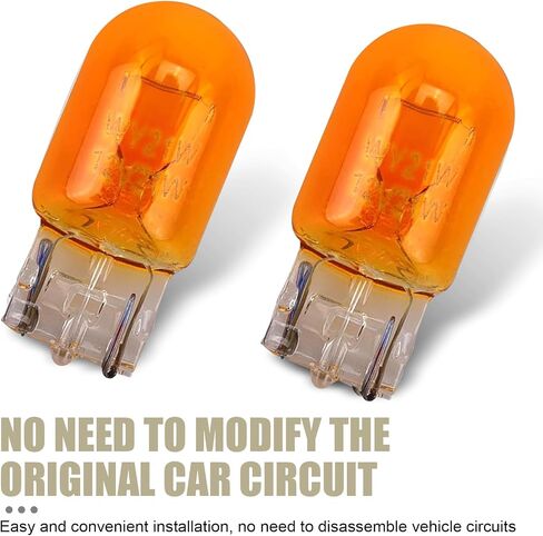 10 PCS Automotive Brake Light Bulbs, Turn Signal Light, T20 Daytime Running Light Replacement, Universal for Cars (Yellow #Monofilament) in Saudi Arabia