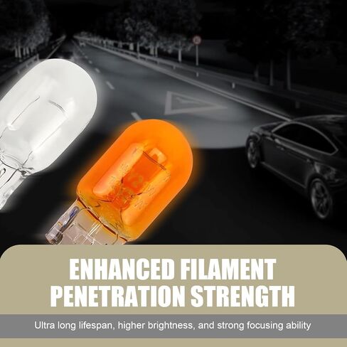 10 PCS Automotive Brake Light Bulbs, Turn Signal Light, T20 Daytime Running Light Replacement, Universal for Cars (Yellow #Monofilament) in Saudi Arabia
