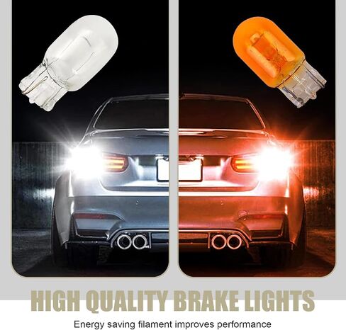 10 PCS Automotive Brake Light Bulbs, Turn Signal Light, T20 Daytime Running Light Replacement, Universal for Cars (Yellow #Monofilament) in Saudi Arabia