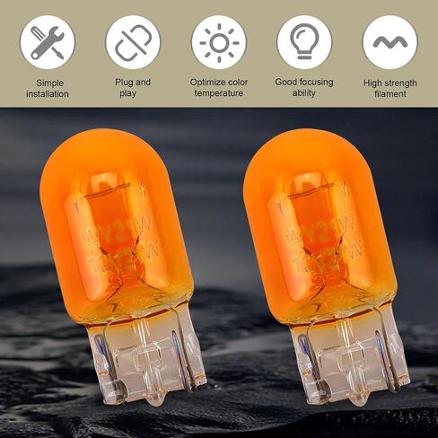 10 PCS Automotive Brake Light Bulbs, Turn Signal Light, T20 Daytime Running Light Replacement, Universal for Cars (Yellow #Monofilament) in Saudi Arabia