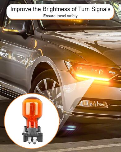 2Pcs PWY24W Front Turn Signal Park Lamp Bulb Fit for Volkswagen Passat 2016 2017 2018 in Saudi Arabia