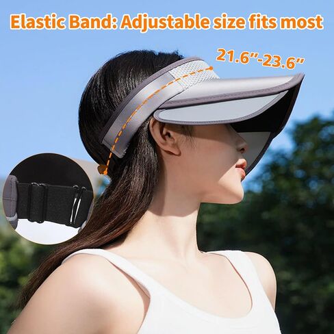 Peicees Sun Visors with Wide Brim for Women Men UPF50+ UV Sun Protection Cap for Golf Tennis Beach Running Hiking Sports in Saudi Arabia