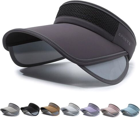 Peicees Sun Visors with Wide Brim for Women Men UPF50+ UV Sun Protection Cap for Golf Tennis Beach Running Hiking Sports in Saudi Arabia