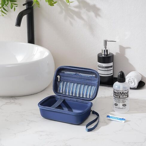 حقيبة سفر ProCase لحزم شطف الجيوب الأنفية NeilMed، حقيبة حمل لغسول الأنف Maoever Neti Pot، حقيبة محمولة لزجاجة شطف الجيوب الأنفية وحزم ملح غسيل الأنف أو مجموعة منظف الأنف - أسود in Saudi Arabia
