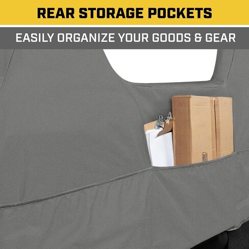 CAT® Custom Fit Front Bench Seat Cover for Ford F250 / F350 / F450 / F550 (1999-2007) - Durable Oxford Gray Truck Seat Cover with Utility Pockets, Ford F250 Super Duty Interior Cover in Kuwait