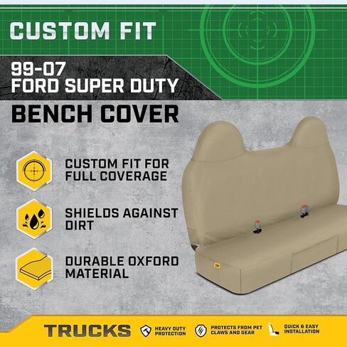 غطاء مقعد مقعد الأمامي المخصص Cat® Ford Ford F250 / F350 / F450 / F550 (1999-2007) - غطاء مقعد شاحنة متين أوكسفورد الرمادي مع جيوب فورد F250 Super Duty Cover in Kuwait