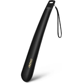 NINEMAX Plastic Shoe Horn Long Handle 16.5Inch, Long Shoehorn Sturdy for Senior Men Women with Hook(Pack of 1)