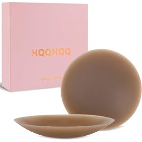 Strapless Sticky Bras Breast Petals No Show - Seamless and Reusable Silicone Nipple Covers for Women with Travel Box