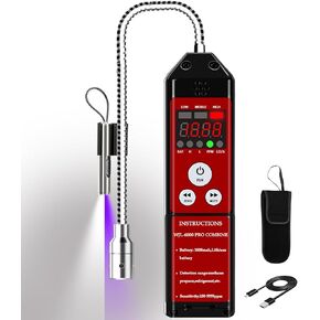 Refrigerant Leak Detector, Aprvtio WJL-6000PRO Combine Freon & Combustible Gas Leak Detector with Loud Alarm, 1800mAh Rechargeable Battery,PPM LEL% Diaplay for R134A R410A Propane Methane