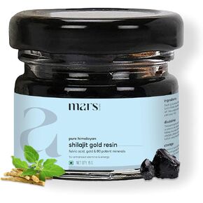 M & RS | المريخ بقلم GHC Pure Himalayan Shilajit Gold (راتنج) مدعوم بحمض الفولفيك و Shilajit - 15g - حزمة 1