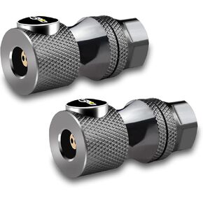 GODESON Locking Air Chuck - Patented Design, 200 PSI, Solid Brass Construction(200PSI), Quick Release for Tires, Close Flow 1/4" NPT Threads Tire Chucks Compatible with Most Air Inflators (Pack of 2)
