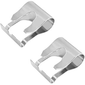 2PCS Windscreen Wiper Linkage Clip, Windshield Wiper Linkage Motor Repair Clip Kit, Universal Silver Best Mindshield Repair Kit, Windshield Clamps for Cars Trucks SUVs, Car Accessories