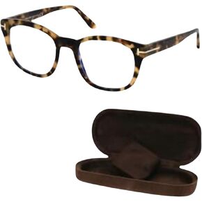Tom Ford FT5542-B الشكل الهندسي إطار النظارات + حزمة مع طقم تنظيف Eshades Eyewear