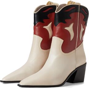 تقدم Bartlett Boots for Women العلوي والبطانة الاصطناعية والمنسوجات ، وقنص أصابع القدم وكعب الكتلة المكدسة Red 7.5 M
