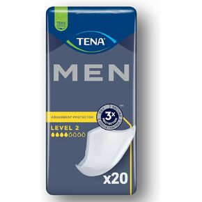 TENA MEN من المستوى 2 - 20 منصات سلس البول من تينا