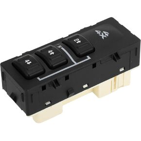 ABSOPRO 4WD Transfer Case Wheel Drive Selector Switch, Push Button Actuator, Manual Operation, Black, 19259312 for Chevrolet Avalanche 1500 2500 Tahoe