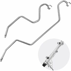 Rack and Pinion Transfer Lines for 2008-2014 GMC Yukon, Chevy Tahoe, Suburban, Avalanche, Silverado, Cadillac Escalade - Direct Replacement for 15254059 15254058, OE Standard, Durable Hydraulic Line