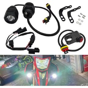 دراجة نارية LED LED Auxiliary Light مع موصل Mount Brackets تسخير الأسلاك متوافق مع Honda CRF300L / CRF300LS (2021-Current)
