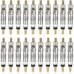 20 Pieces Presta Valve Core Bike Replacement, Valve Core Tool, Brass Tubeless Core for Tubeless Road MTB Bike Stan's, Vittoria, Continental, Kenda and Mor