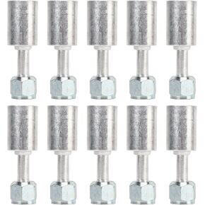 10 PCS Air Conditioning Beadlock ، R12 3/8in Sleeve Automotive Straight 180 ° AC Beadlock ، Aluminium Configr
