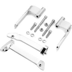 Wsays Driver Floorboard Relocation Brackets Foot Extension Spacers Compatible with Harley Touring FLHT FLHR FLTR FLHX 2009-2024 and FL Trikes 2009-2013 Without Lower Fairings Chrome
