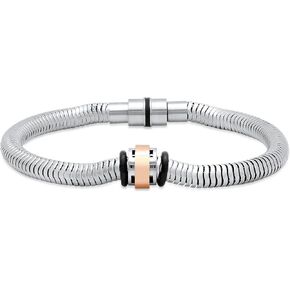 Gold IP Stainless Steel 8.5" Bracelet with Lobster Claw Clasp