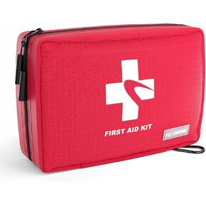 Compact First Aid Kit 300 PCS – Small Waterproof Emergency Medical Kit for Home, Car, Travel, Camping, Hiking, Truck, Office, Sports & Outdoor – Lightweight First Aid Bag