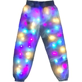 chivalrous Unisex Womens Girls Mens LED Lights Sparkle Pants Fancy Dress for Party Halloween Performence Costume
