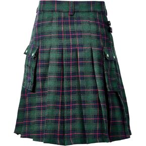 Zando Kilt for Men Scottish Kilt Traditional Highland Tartan Skirt Utility Kilts Casual