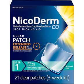 تصحيحات النيكوتين وبرنامج الدعم Nicooderm CQ 21 ملغ ، الخطوة 1 - 21 CT