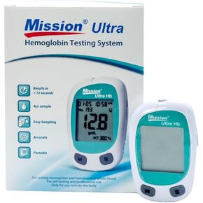 Mission Ultra Hemoglobin نظام اختبار مع 50 شريط اختبار