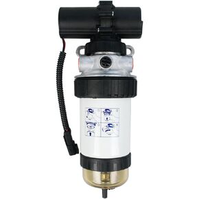 MP10325 Fuel Filter&Lift Pump Assembly Replace 232/5877 228-9129 Compatible with ASV SR70 SR80 Terex PT75 PT80 Compact Track Loaders, 804C-33 804C-33T 804D-33 804D-33T Engine 24V