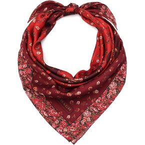 Coach Tea Rose Multi Floral Silk Square