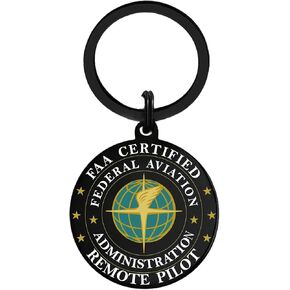 سلسلة مفاتيح FAA Remote Pilot - هدية لمشغل الطائرات بدون طيار ، طيار الطيران ، طيار الطائرات بدون طيار معتمدة