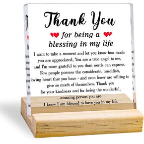 Administrative Professional Day Gifts Thank You Gift For Women Men Appreciation Gifts for Friends sisters Coworkers Acrylic Desk Decor Sign Teacher Retirement Birthday Christmas Gift
