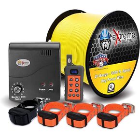 Extreme Dog Fence Max Grade Electric Dog Fence - 2 Dog Kit - 1500 Feet of Heavy Duty -Plus Maximum Duty Wire for Ultimate Performance and Reliability