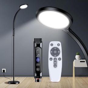 Happy Light Therapy Lamp 11000 Lux ، مصباح ضوء الشمس الخالي من الأشعة فوق البنفسجية ، مصباح العلاج السعيد الطيف الكامل مع 10 مستويات سطوع قابل للتعديل ، 2 في 1 مصباح حزين قابلة للسحب (أسود)
