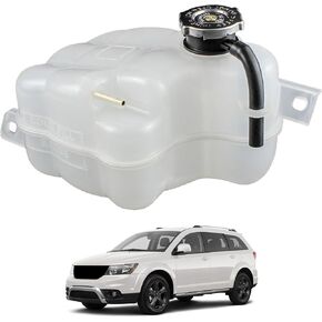 دبابة خزان سائل التبريد المبرد للمحرك مع CAP متوافق مع 2009-2019 Dodge Journey 3.5L 2011-2018 رحلة 3.6L 2011-2019 رحلة 3.6L Flex استبدال 603-453 05058456AD