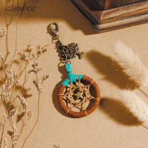 Retro Style Hadmade Macrame Small Mini Dream Catcher with Tree of Life Accessories, Bag, Backpack Pendant Ornament