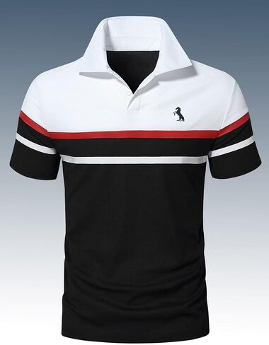 SOLY HUX Men's Graphic Golf Shirts Short Sleeve Casual Work Shirts Color Block Collared T-Shirt in Saudi Arabia