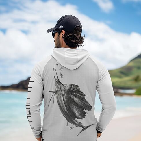 Palmyth Fishing Hoodie for Men UPF 50+ Sun Protection Long Sleeve UV Shirts Breathable Quick-Dry in Saudi Arabia