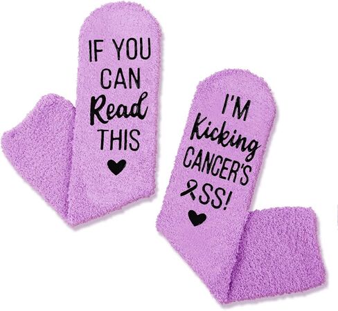 HAPPYPOP Get Well Soon Socks Surgeon Recovery Socks - Get Well Soon Gifts After Surgery Gifts Gifts For Someone Who Is Sick in Purple in Saudi Arabia
