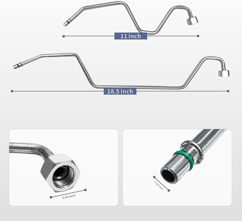 خطوط نقل الرف والجنسين للفترة 2008-2014 GMC Yukon ، Chevy Tahoe ، Suburban ، Avalanche ، Silverado ، Cadillac Escalade - بديل مباشر لـ 15254059 15254058 ، OE Standard ، خط هيدروليكي دائم. in Kuwait